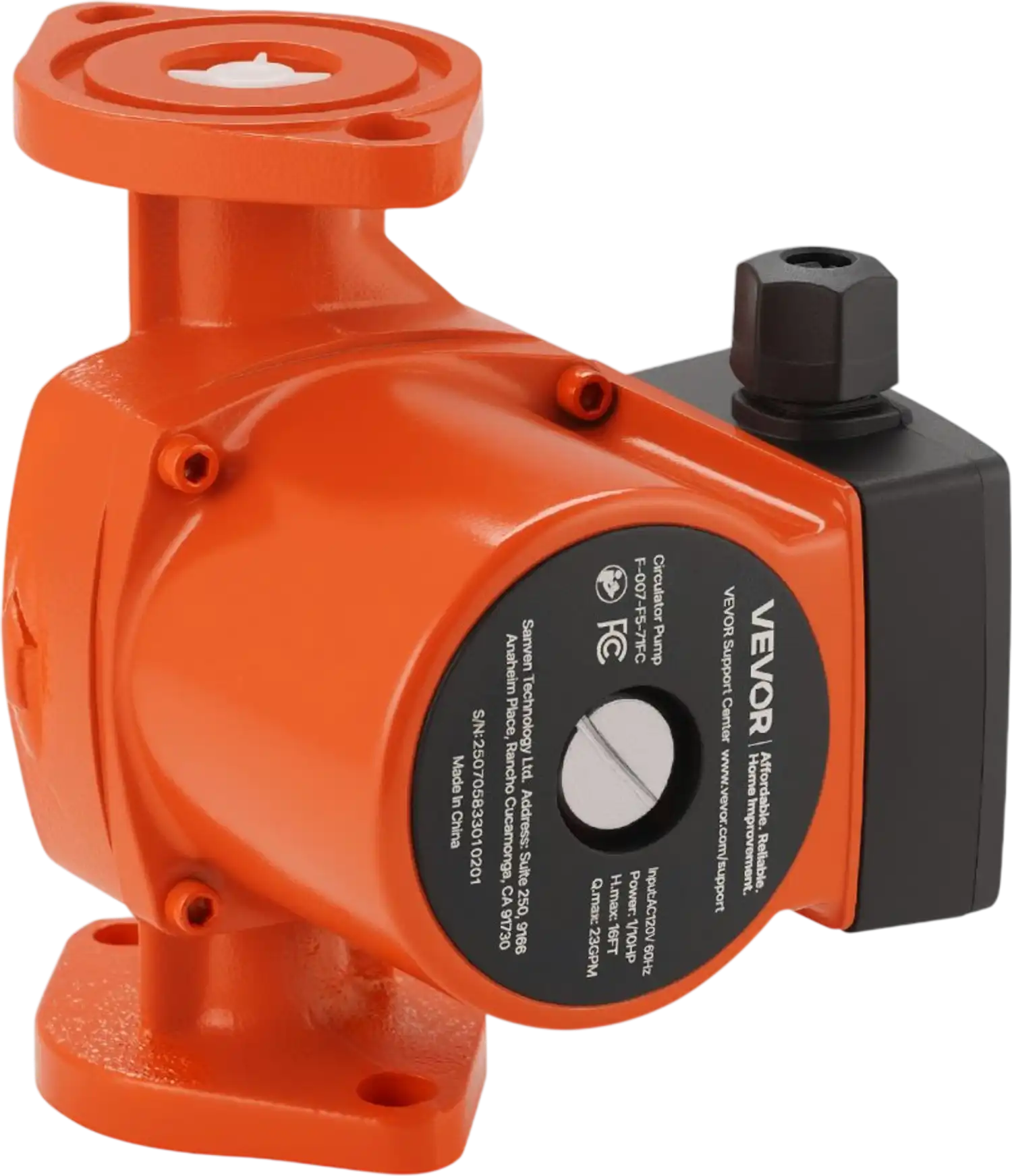 Vevor Circulator Pump Hot Water Recirculating Cast Iron 23 GPM 16' New