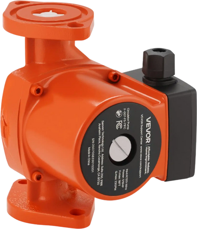 VEVOR F-007-F5-71FC Cast Iron Circulator Pump, 23 GPM, AC 120V 16 ft Hot Water Recirculating Circulation Pump, 1-Inch Flange Connection, 3-Speed Adjustment, Quiet Operation, for Home Heating System