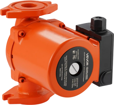 VEVOR 0011-BF4-J Cast Iron Circulator Pump, 33 GPM, AC 120V 33 ft Hot Water Recirculating Circulation Pump, 1-1/4 in Flange Connection, 3-Speed Adjustment, Quiet Operation, for Home Heating System
