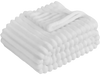 VEVOR Fleece Throw Blanket, 50 x 60 Inches / 1270 x 1524 mm, Flannel Fleece Cozy Throw Blankets, Cute Small Fuzzy Throws, Lightweight Super Soft Bed Blanket, Ideal for Couch, Sofa, Bedroom, White