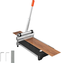 VEVOR 13 inch Vinyl Floor Cutter, 16mm Thick Laminate Flooring Cutter with 15°/30°/45° Adjustable Angle Settings, Flexible Wheels, Telescoping Handle, Cuts Engineered Wood, LVT, VCT, SPC, LVP, WPC