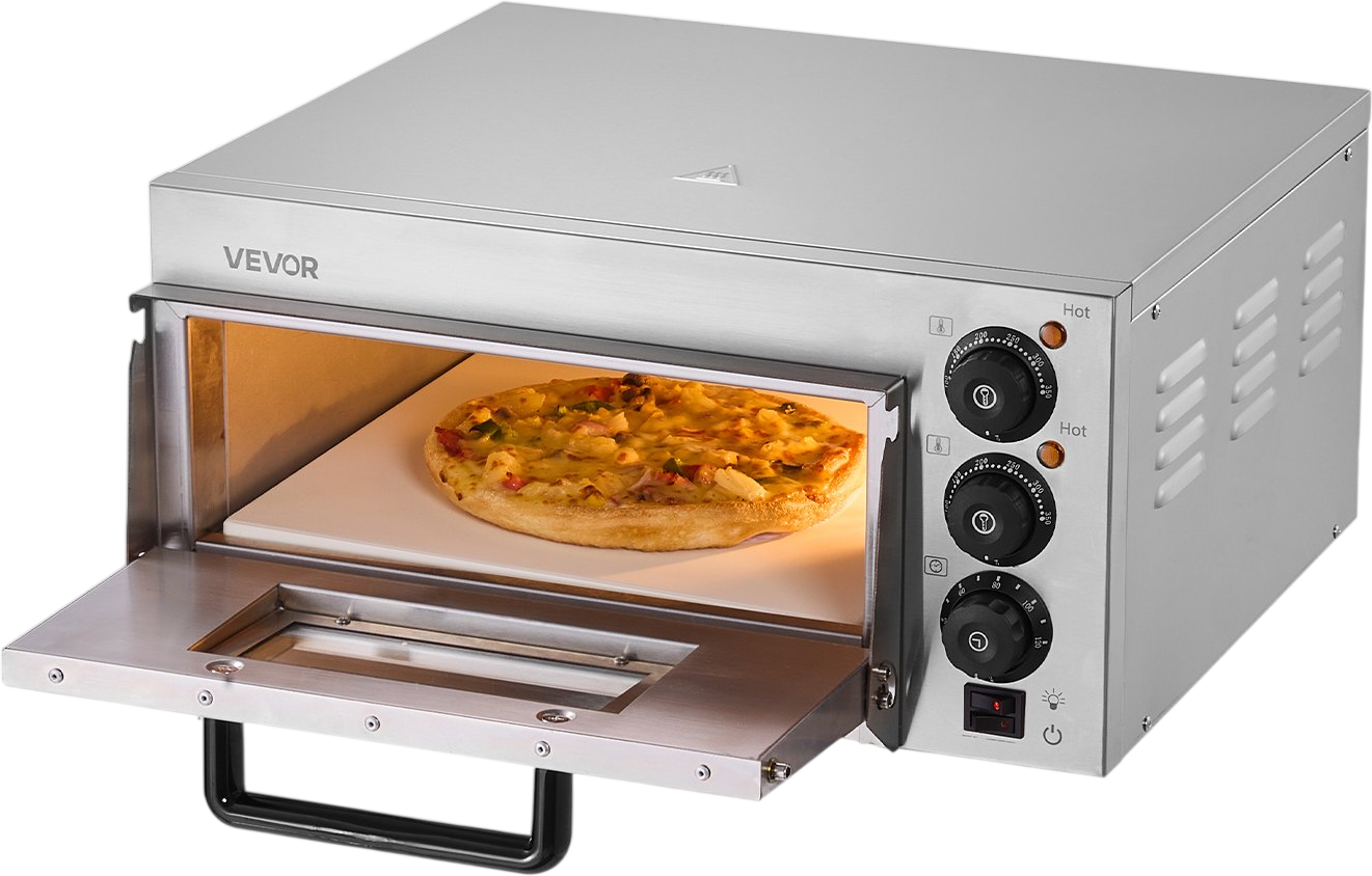 Vevor Countertop Pizza Oven 14 in. Single Layer Stainless Steel 1300W New