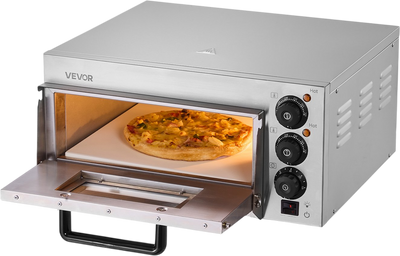 Vevor Countertop Pizza Oven 14 in. Single Layer Stainless Steel 1300W New