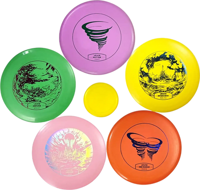 VEVOR Disc Golf Set, 5 PCS Beginners Flying Discs, Disc Golf Starter Set for Full-Body Strength Training, with Putter, Mid-Range, Driver, Mini Marker, for Outdoor Backyard, Lawn, Beach