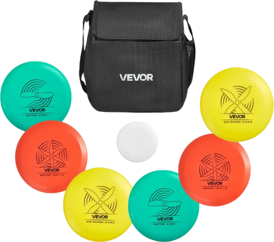 Vevor Disc Golf Starter Set with 6 Discs, Mini Marker & Backpack New