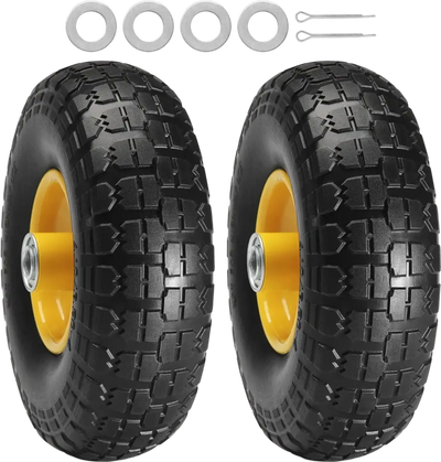 VEVOR Solid PU Run-Flat Tire Wheel, 10