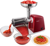 VEVOR Electric Tomato Strainer 800W Max (Rated Power: 300W) Sauce Maker, 88 lbs/H For Purees, Strawberry, Salsa, Stainless Steel Tomato Food Mill Press Machine, 1mm, 1.5mm, 3mm & 6mm Screens, Red