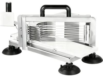 VEVOR Commercial Tomato Slicer, 3/8 inch Tomato Cutter Slicer, Stainless Steel Heavy Duty Tomato Slicer Machine, Manual Tomato Slicer with Non-slip Feet, for Cutting Tomatoes, Cucumbers, Bananas