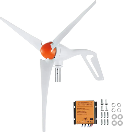 VEVOR 500W Wind Turbine Generator, 12V Wind Turbine Kit, 3-Blade Wind Power Generator with MPPT Controller, Adjustable Windward Direction & 2.5m/s Start Wind Speed, Suitable for Home, Farm, RVs, Boats