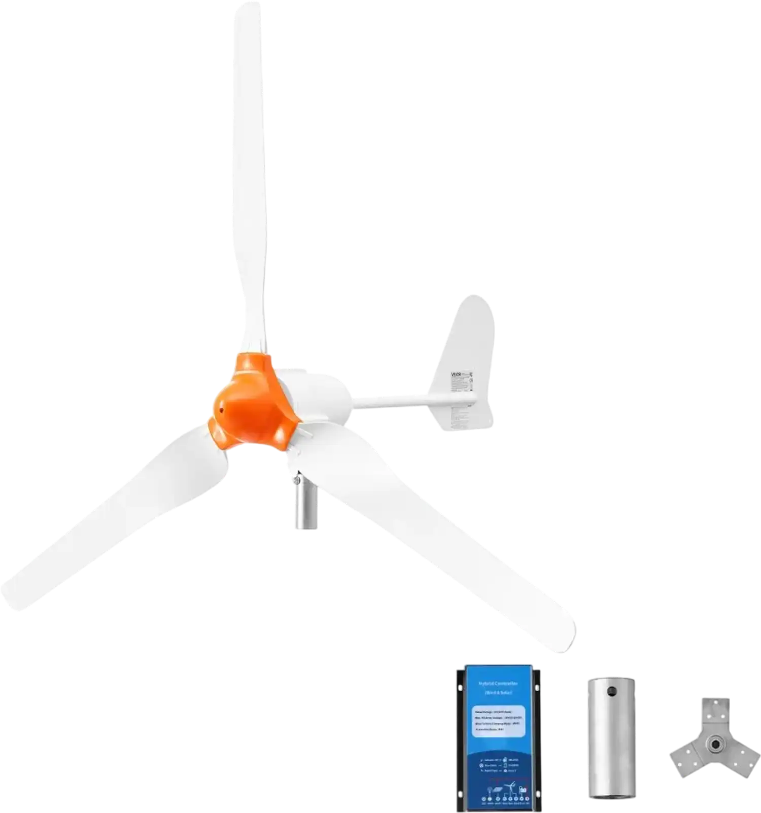 Vevor Wind Turbine Generator 1200W 24V 3-Blade Kit with Wind/Solar Hybrid Controller New