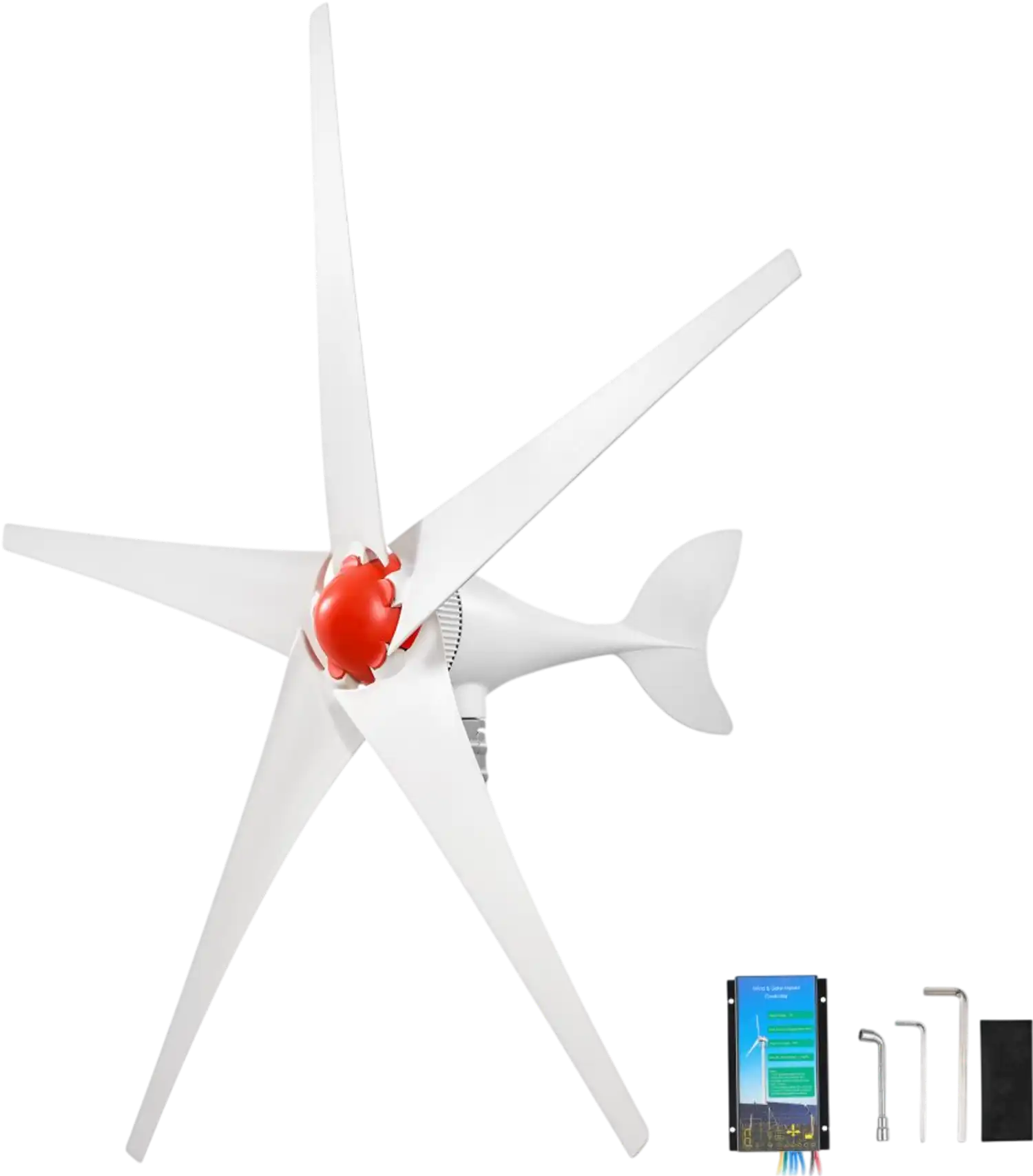 Vevor Wind Turbine Generator 800W 12V 5-Blade Kit with Wind & Solar Hybrid Controller New