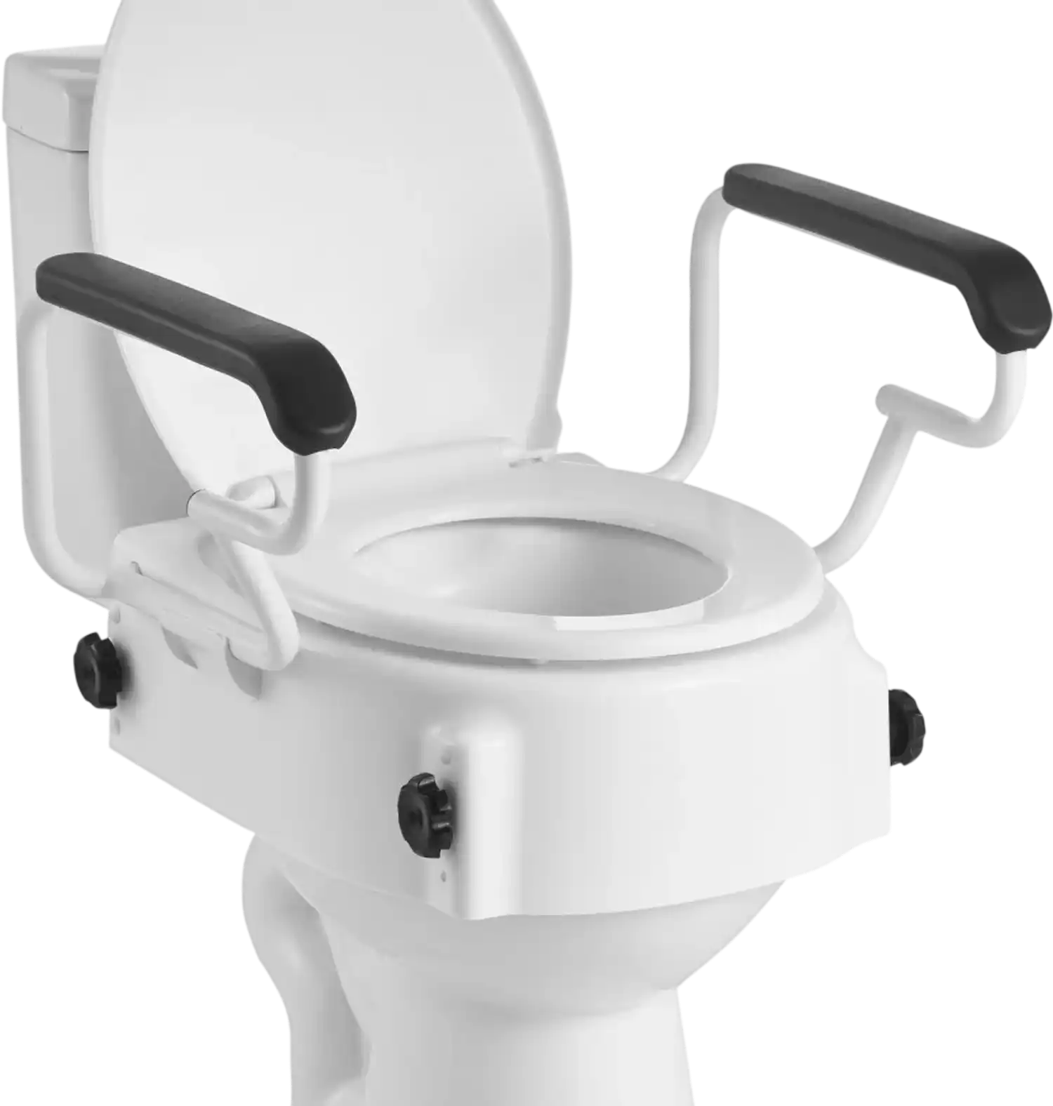 Vevor Raised Toilet Seat with Arms Adjustable Height Toilet Seat Riser New