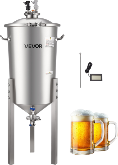 Vevor Pressure Fermenter 8 Gal. 15 PSI Conical Brewing Bucket Stainless Steel New