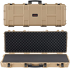 VEVOR Hard Rifle Case, Lockable Rifle Case with Pre-cut Foams, 42 in Movable Gun Storage with Wheels, IP67 Waterproof & Dustproof Pistol Storage for Rifle, Shotgun, Airsoft Gun, Khaki
