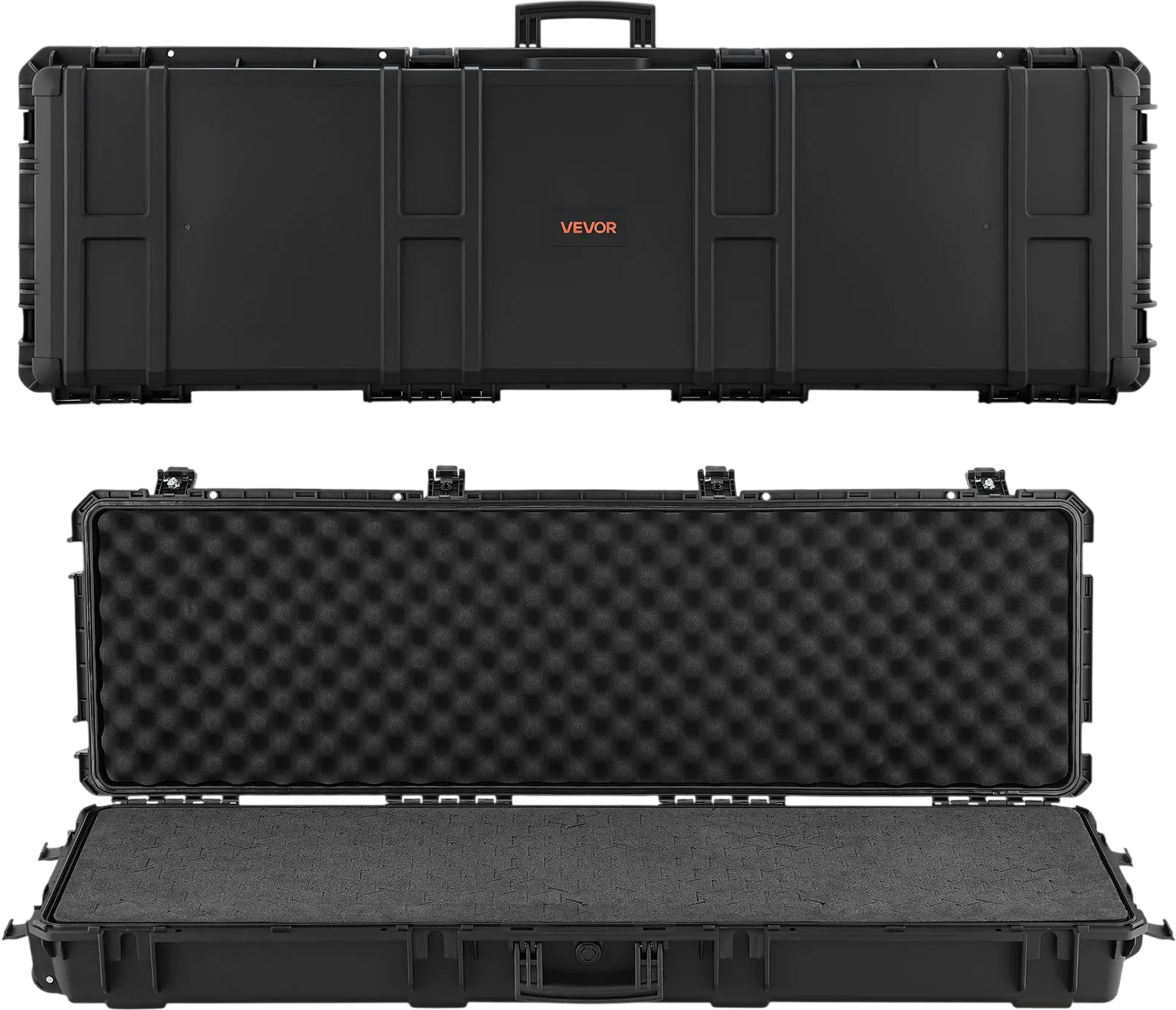 Vevor Hard Rifle Case 50 in. with Detachable XPE Foam Wheels Lockable New