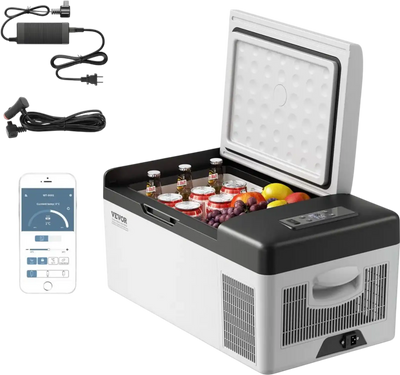 Vevor Car Refrigerator 16 Qt Portable Mini Fridge with App Control New