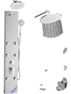 VEVOR Shower Panel Tower System with Rainfall Shower Head, 49 in Brushed Stainless Steel Shower Column, 3-Function Faucet, High Pressure Wall-Mount Rain Massage System with 6 Body Jets and Handheld