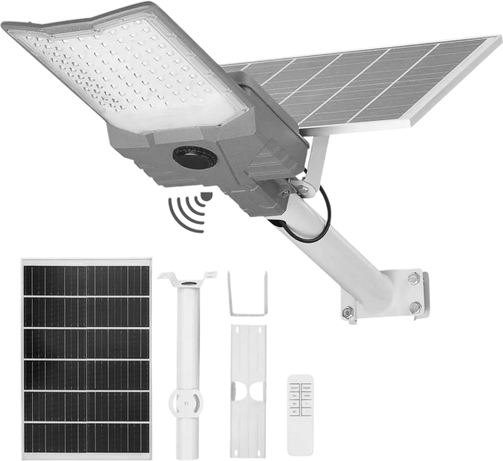 VEVOR 12000W Solar Street Light Outdoor, 900000LM, High Powered Commercial Parking Lot Light Dusk to Dawn, Split Type LED Flood Security Lamp with RF Remote Control, IP65 Waterproof, for Driveway Yard