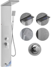 VEVOR Shower Panel System, 5 Shower Modes, LED Shower Panel Tower, Rainfall, Waterfall, 2 Body Massage Jets, Tub Spout, Handheld Shower Head with 59" Hose, Stainless Steel Wall-Mounted Shower Set