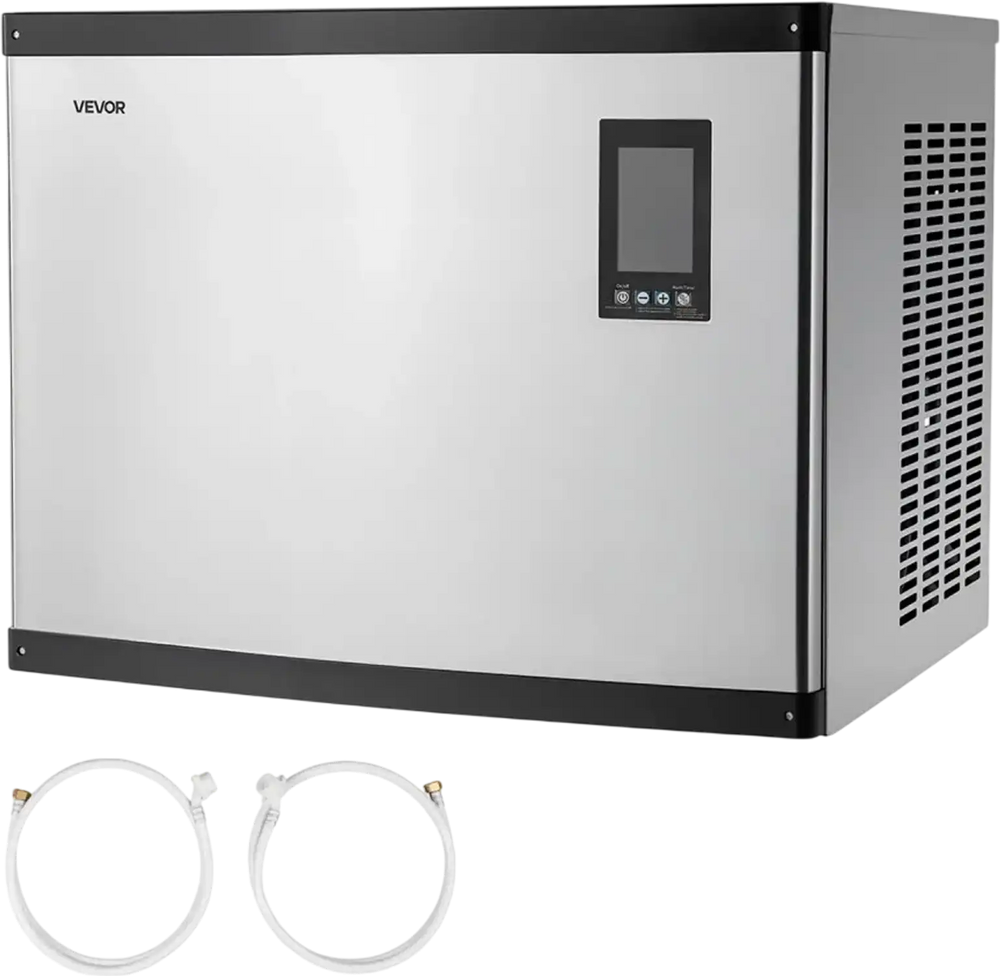 VEVOR Commercial Ice Maker Machine - Head, 1000 Lbs/Day Stainless Steel Ice Machine with Scheduled Ice-Making, Self-Cleaning, Adjustable Thickness, Ideal for Restaurant Bar Cafe Hotel - Head Only