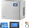 VEVOR Commercial Ice Maker Machine 370 Lbs/24H Stainless Steel Head Only, Ice-Making for Restaurant Bar Cafe Hotel, Ice Ready in 15 Mins, with Self-Cleaning, 132 pcs Ice Tray, Adjustable Thickness