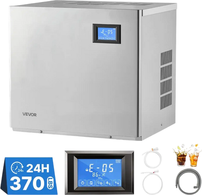 Vevor Commercial Ice Maker Machine 370 lbs/24H Stainless Steel Head Only New