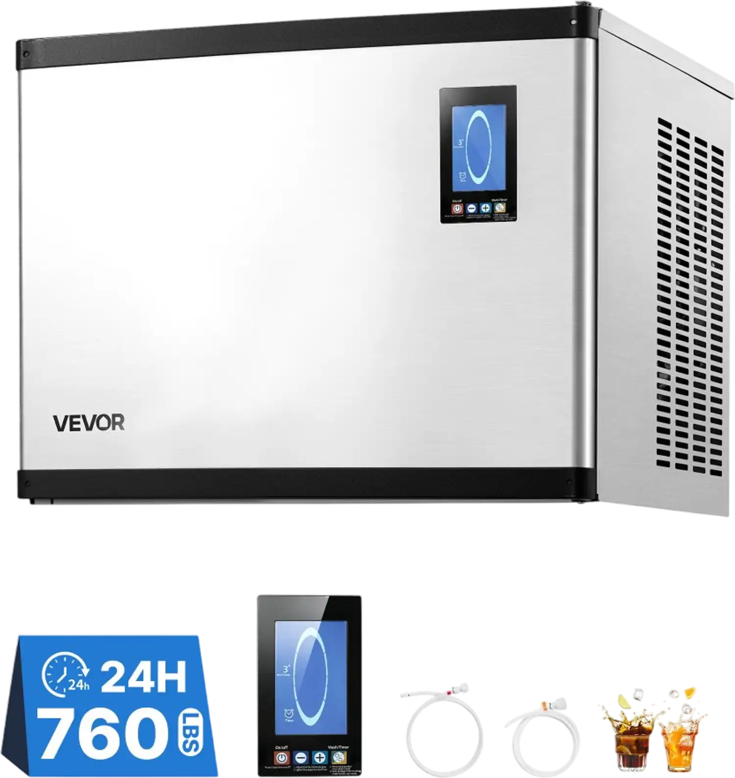 Vevor Ice Maker Commercial 760 lbs/24H Stainless Steel Head Only New