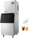 VEVOR Commercial Ice Maker Machine, 360LBS/24H Ice-Making Machine with 250LBS Large Storage Bin, Auto Self-Cleaning Ice Maker with Touchscreen for Bar Cafe Restaurant Business Commercial