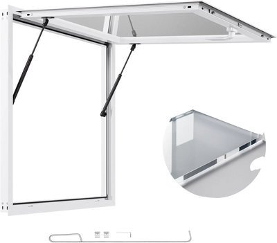 Vevor Concession Window 36 x 36 in. with Acrylic Glass Awning Door Aluminum Frame New