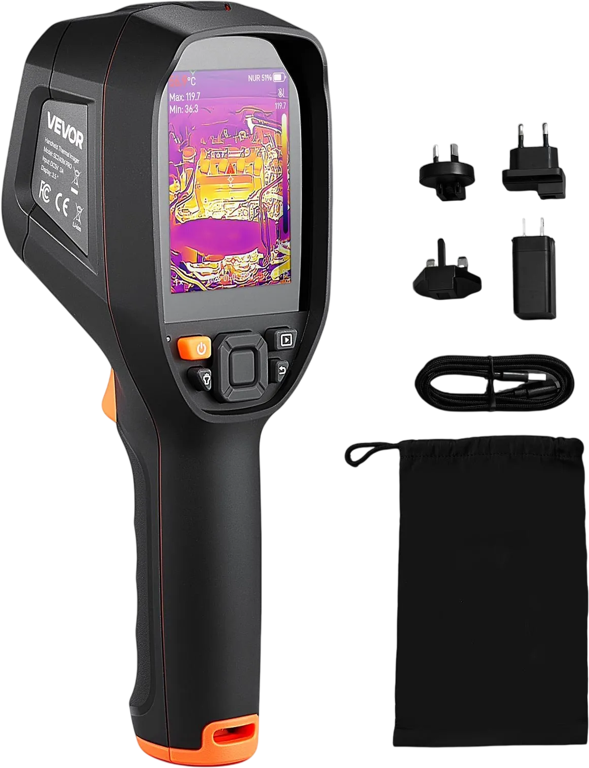 Vevor Pro Thermal Imaging Camera 512 x 384 Super Resolution with 3.45