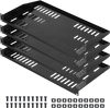 VEVOR 1U Server Rack Shelf, 4 PCS, 50 lbs Max Load-Bearing Vented Cantilever, Wall Mount or Rack Mount Shelf with Tray, 10 in Depth, Good Air Circulation for 19 Inch Cabinet Computer Network Equipment