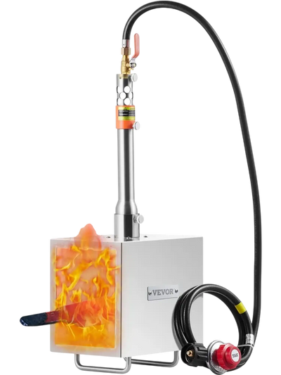 Vevor Propane Forge Portable 1-Burner Farrier Forge 2600°F Square Stainless Steel New