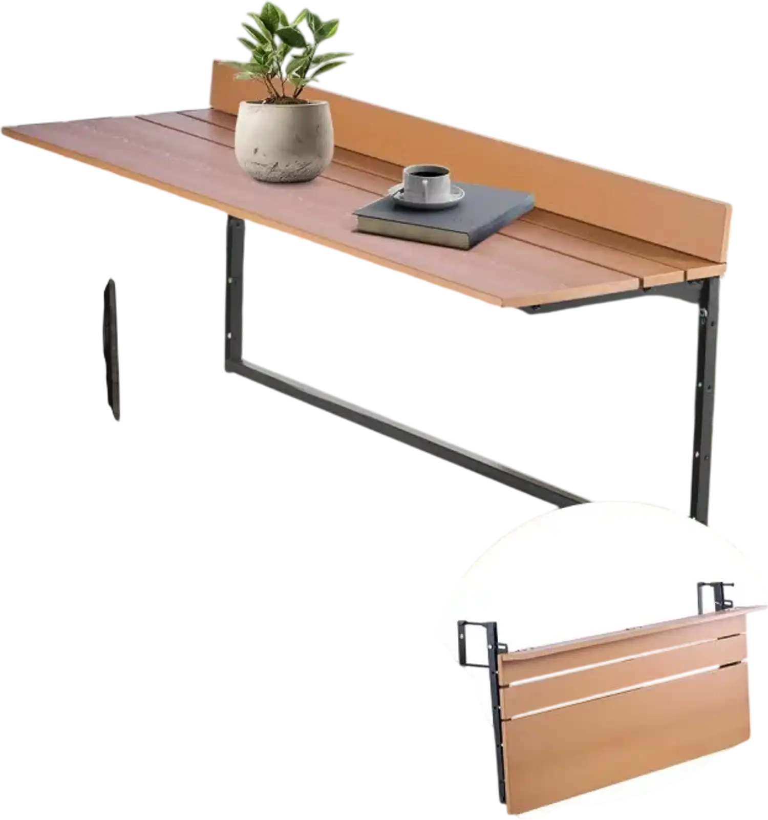 Vevor Balcony Table Folding Hanging Patio Railing 15 x 39