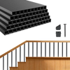 VEVOR 125 Pack Deck Balusters, 3/4 in Square x 26 in Long Aluminum Railing Spindles, Hollow Metal Decking Stair Balusters with Connectors, Screws, for Deck, Porch & Staircase Railing Fence, Black
