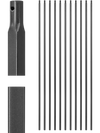 VEVOR Staircase Balusters 11 Pack, 44 Inch Durable Carbon Steel Stair Balusters, 0.5 Inch Indoor Square Metal Spindle Railing, Corrosion-Proof Hollow Deck Railing with Pre-Drilled Holes, Matte Black