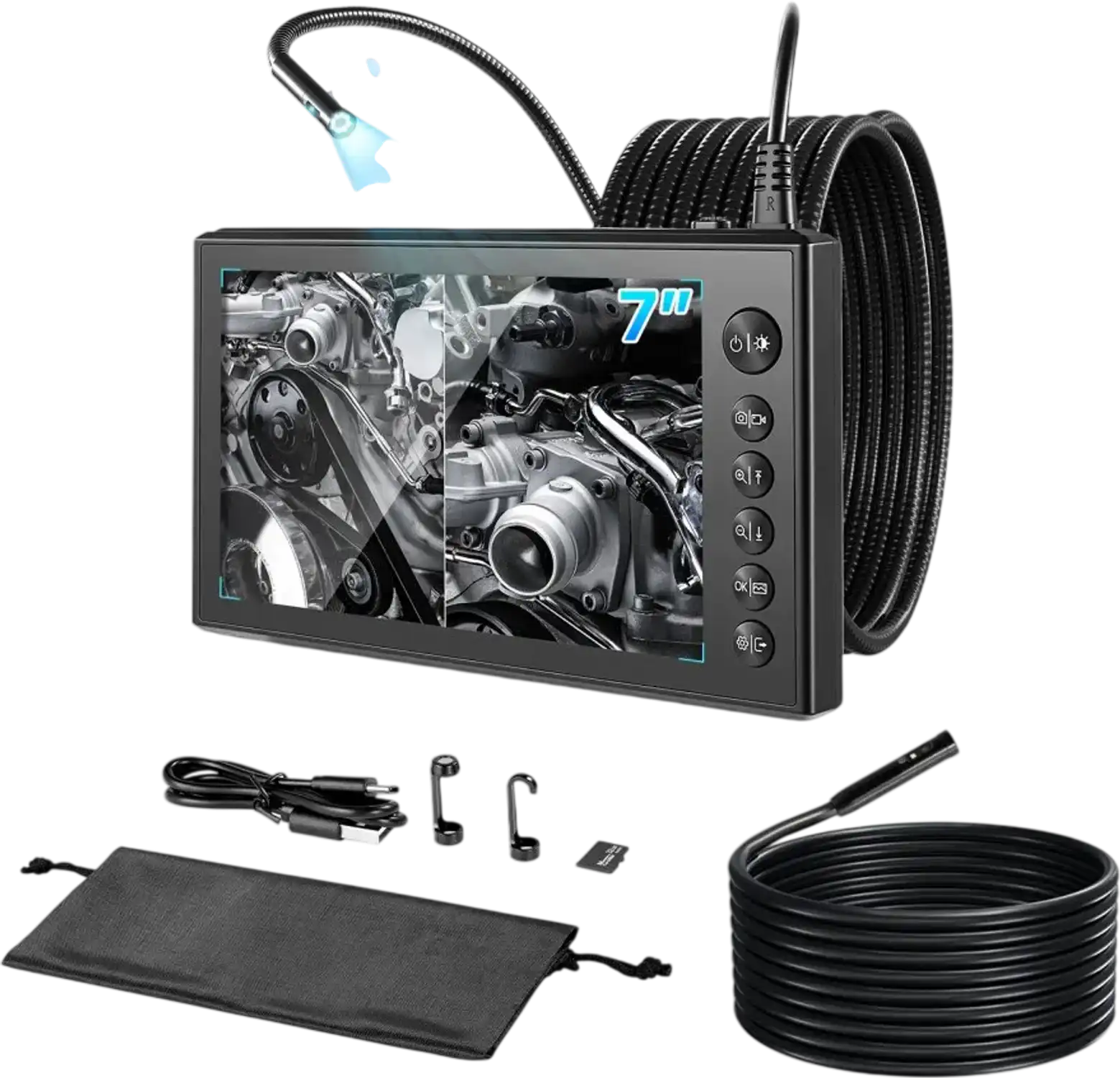 Vevor Borescope Triple Lens Endoscope with Dual-Cable Setup 7
