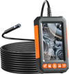 VEVOR Endoscope Camera with Light, Dual Lens Industrial Borescope, 4.3" Screen 1080P Inspection Camera, 8 + 1 Lights, 4X Zoom, IP67 Waterproof Snake Camera for Auto, Plumbing (16.4FT Cable, 32GB Card)