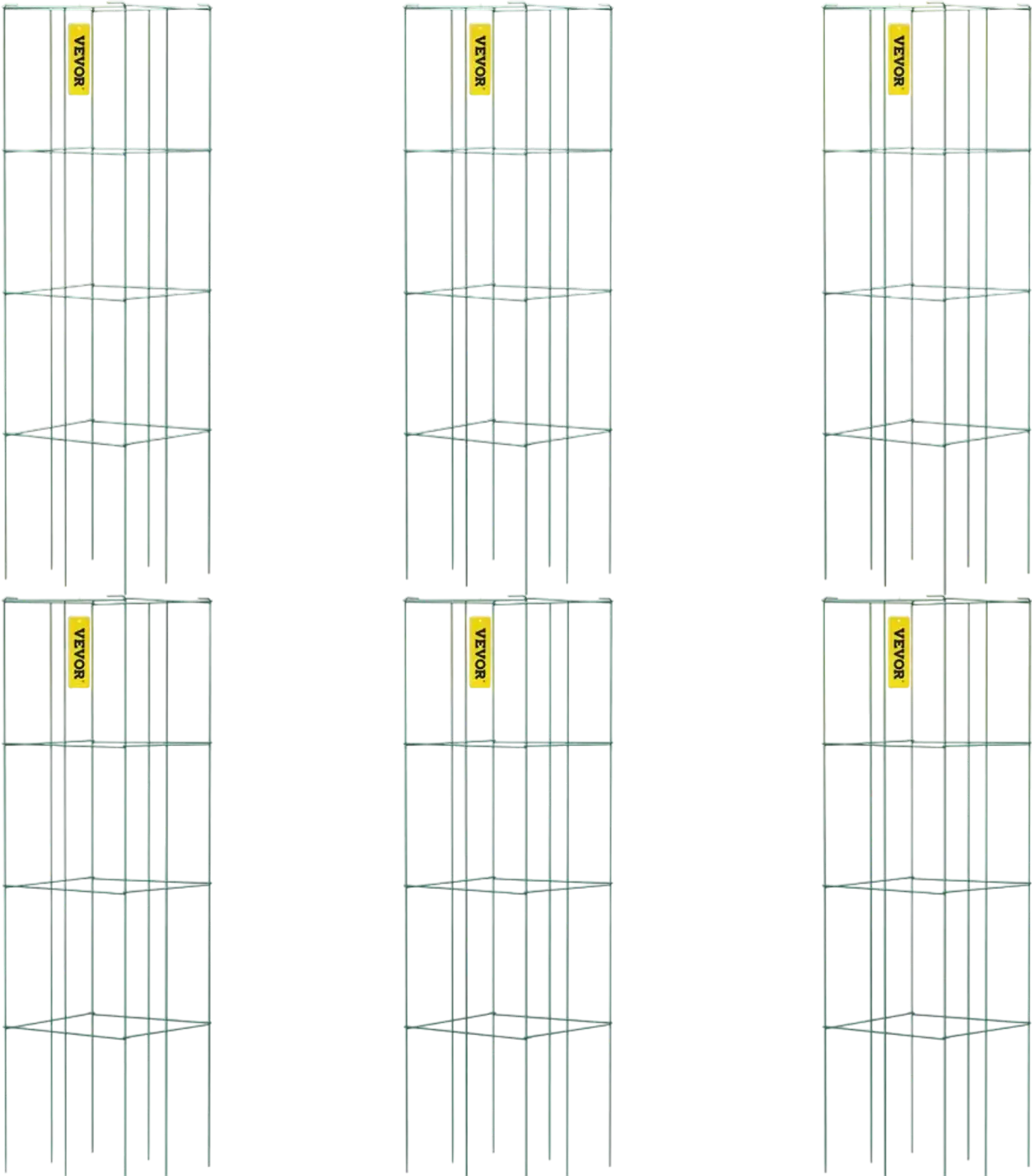 Vevor Tomato Cages 6-Pack Square Plant Support Cages 14.6