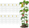 VEVOR Tomato Cages, 11.8\" x 11.8\" x 46.1\", 10 Packs Square Plant Support Cages, Green PVC-Coated Steel Tomato Towers for Climbing Vegetables, Plants, Flowers, Fruits