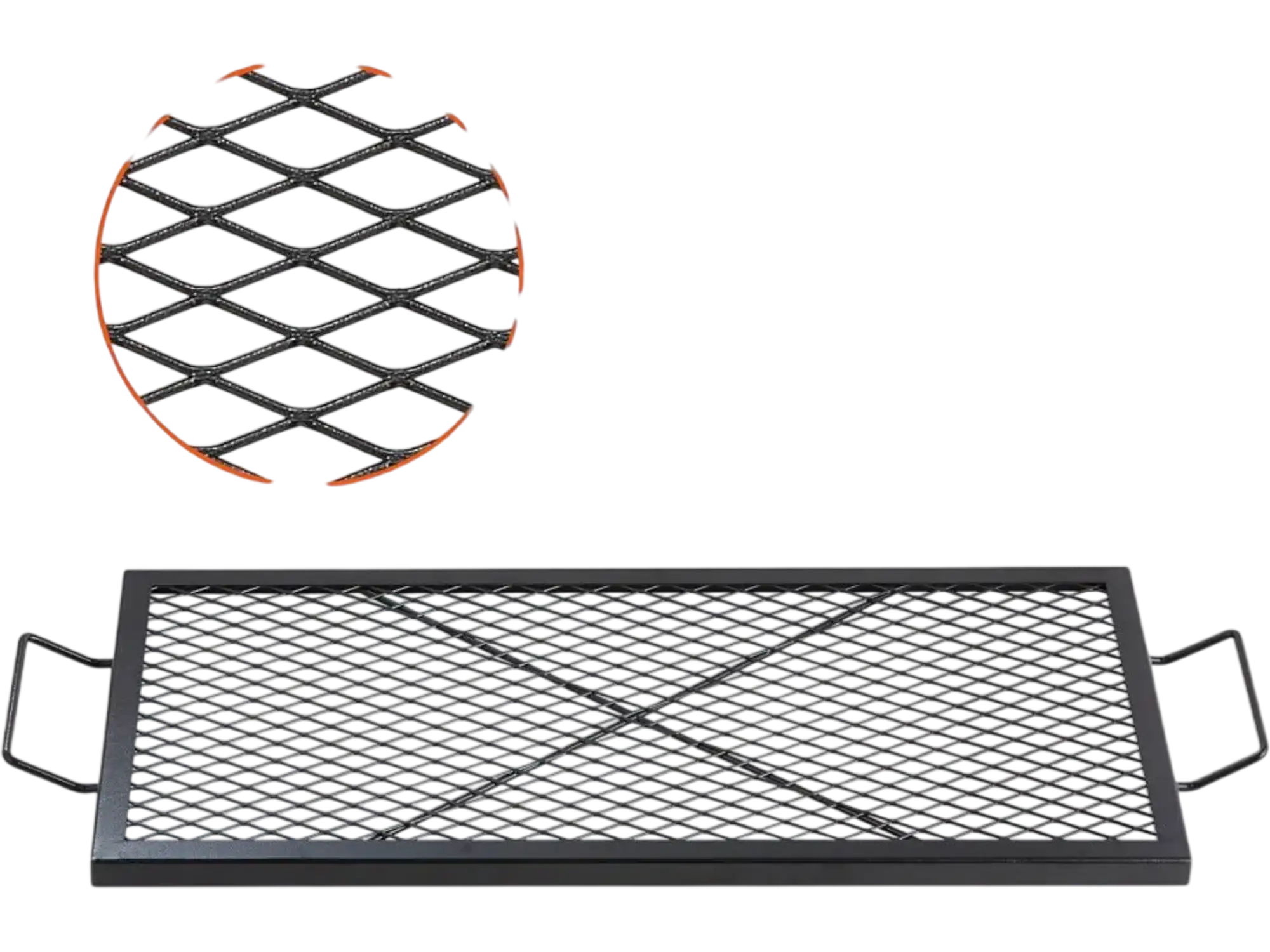 Vevor Fire Pit Grill Grate X-Marks Rectangle Cooking Grate 32