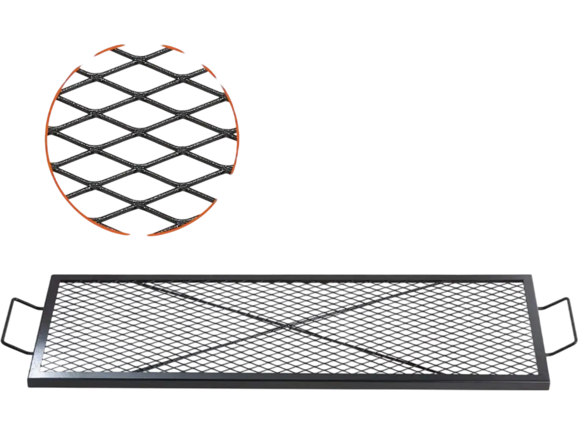 Vevor Fire Pit Grill Grate X-Marks Rectangle Cooking Grate 44