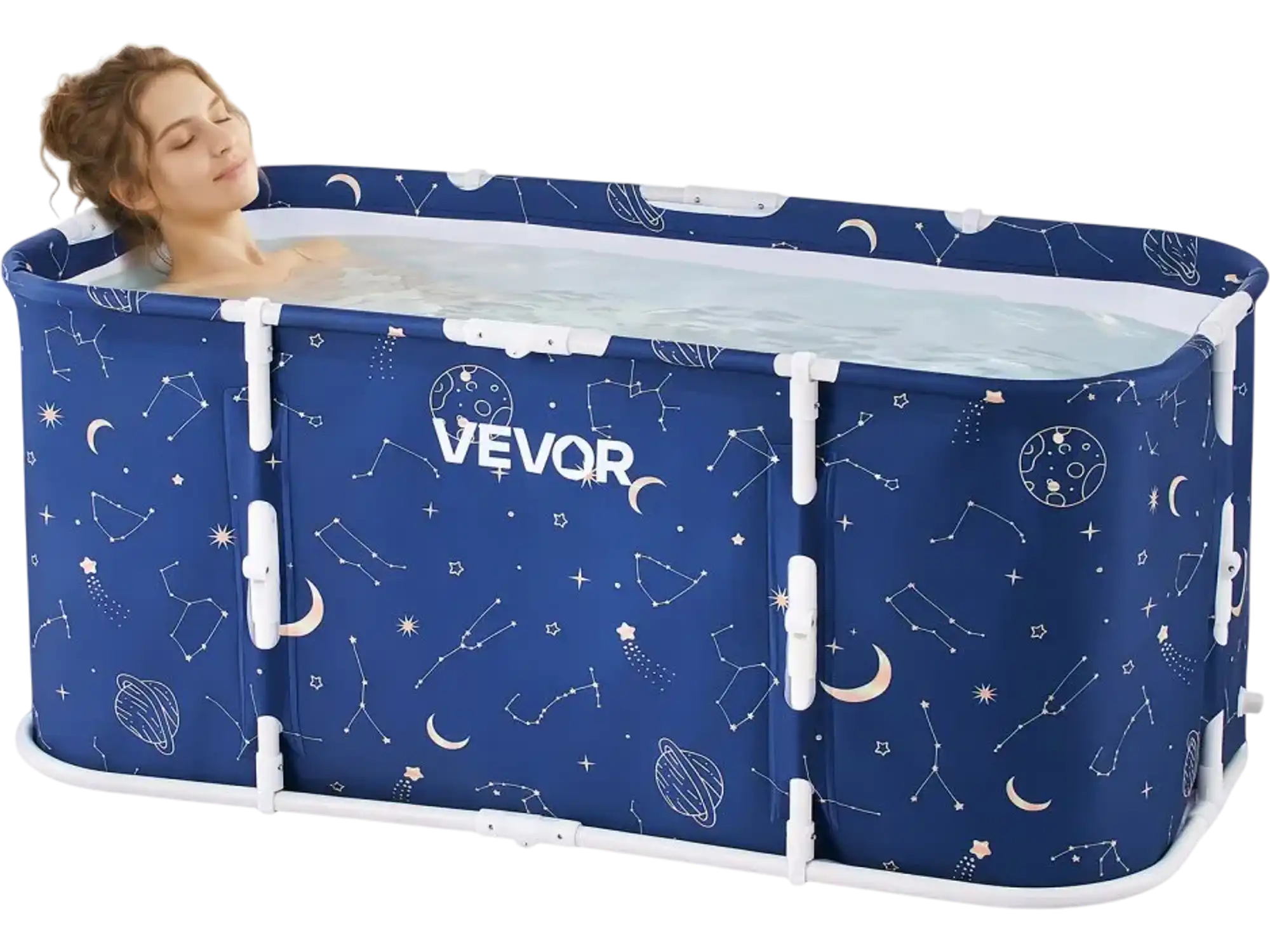 Vevor Foldable Bathtub Portable Adult Soaking Tub 47.2