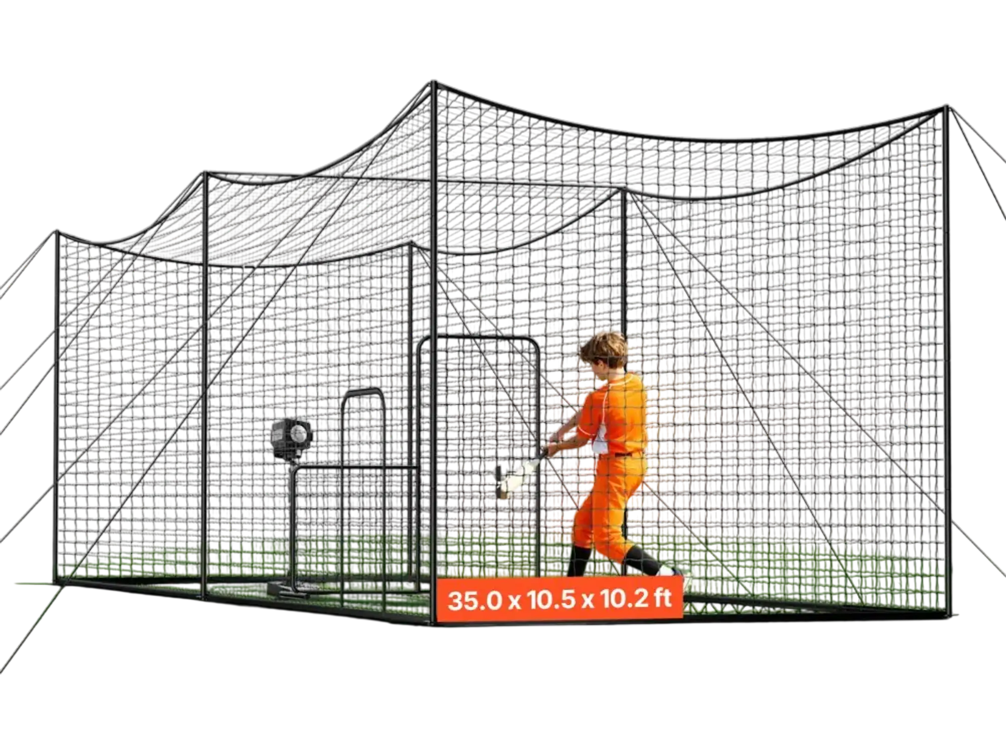 Vevor Batting Cage 35.0' x 10.5' x 10.2' Freestanding Portable Baseball Hitting Cage New