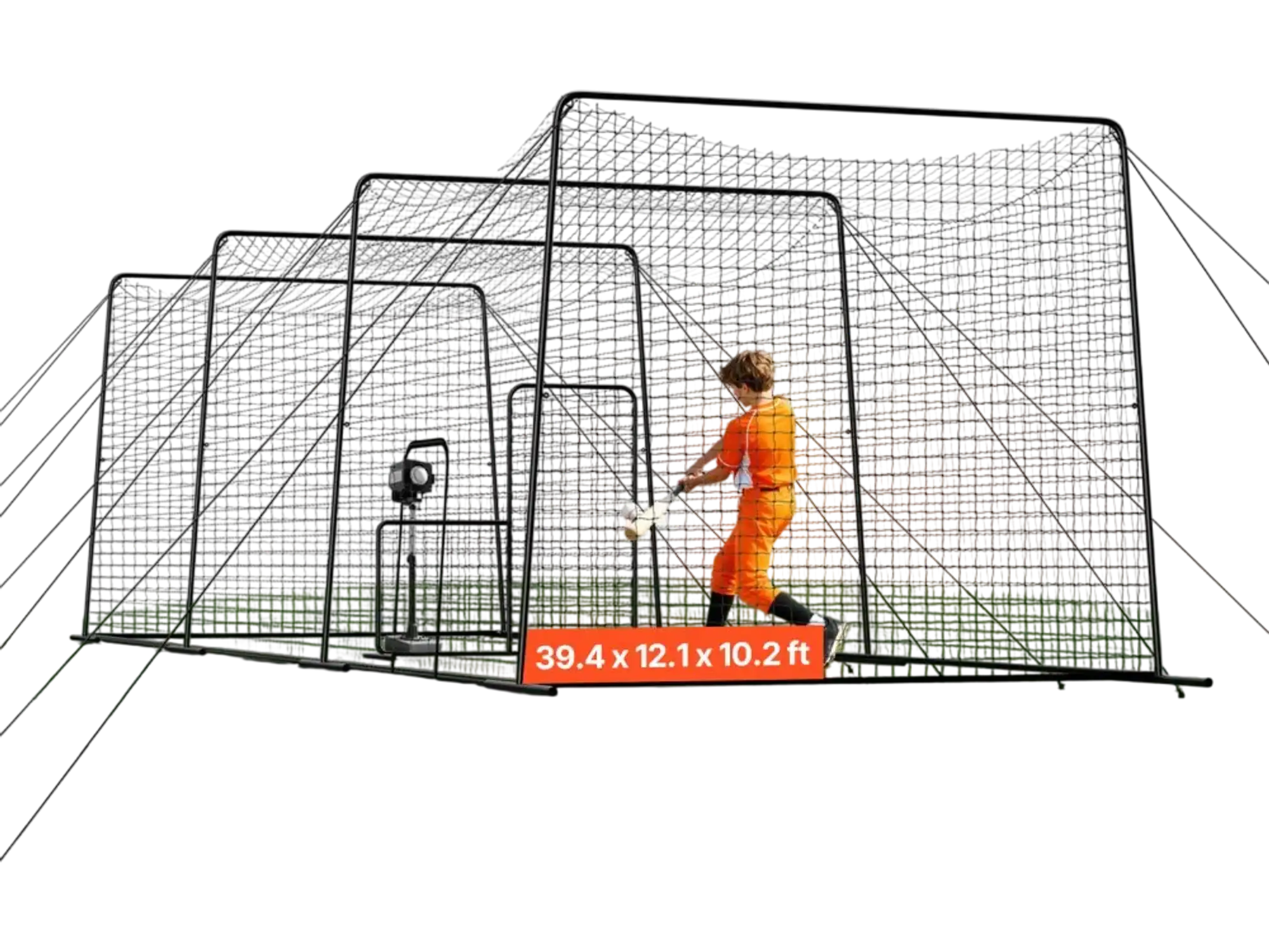 Vevor Batting Cage 39.4' x 12.1' x 10.2' Freestanding Portable Baseball Training Net New