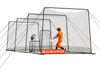 VEVOR Baseball Batting Cage, 39.4 x 12.1 x 10.2 FT Freestanding Portable Batting Cage, Hitting Cages with 45-Ply Knotted HDPE & Long Positioning Ropes, Battings Cages Netting for Indoor Outdoor