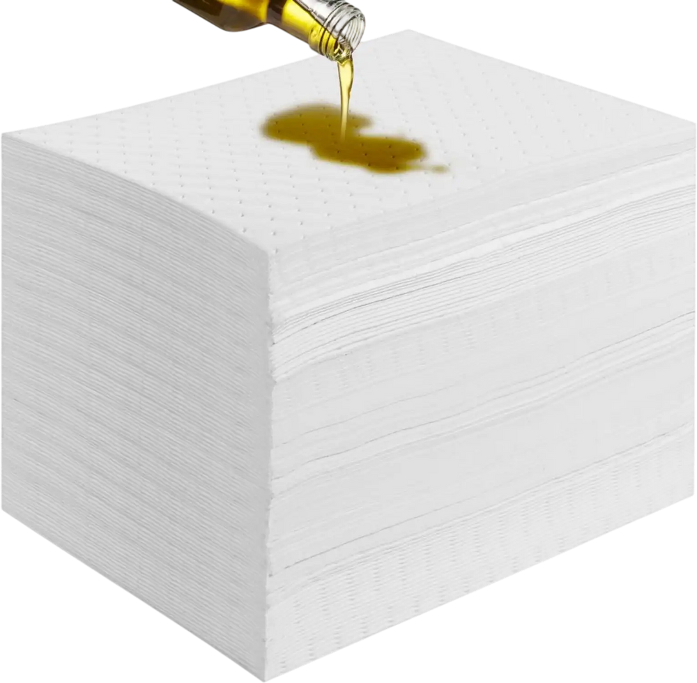 VEVOR Spill Absorbent Pads, Oil Absorbing Mat Absorbs up 20 Gal, 15" L x20" W Polypropylene Absorbent Pad for Oil Only, Oil Spill Mats Pack of 100