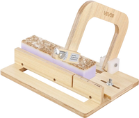 VEVOR Soap Cutter, 0-2 inch Adjustable Thickness, Wood Soap Slicer with Stainless Steel Adjustable Wire Tension, with Extra Wires, Multi Handmade Cutter for Candles, DIY Making Cutting Tool