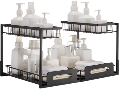 Vevor Cabinet Organizer 2-Tier Pull-Out Under Sink Wire Basket Shelf 10.7