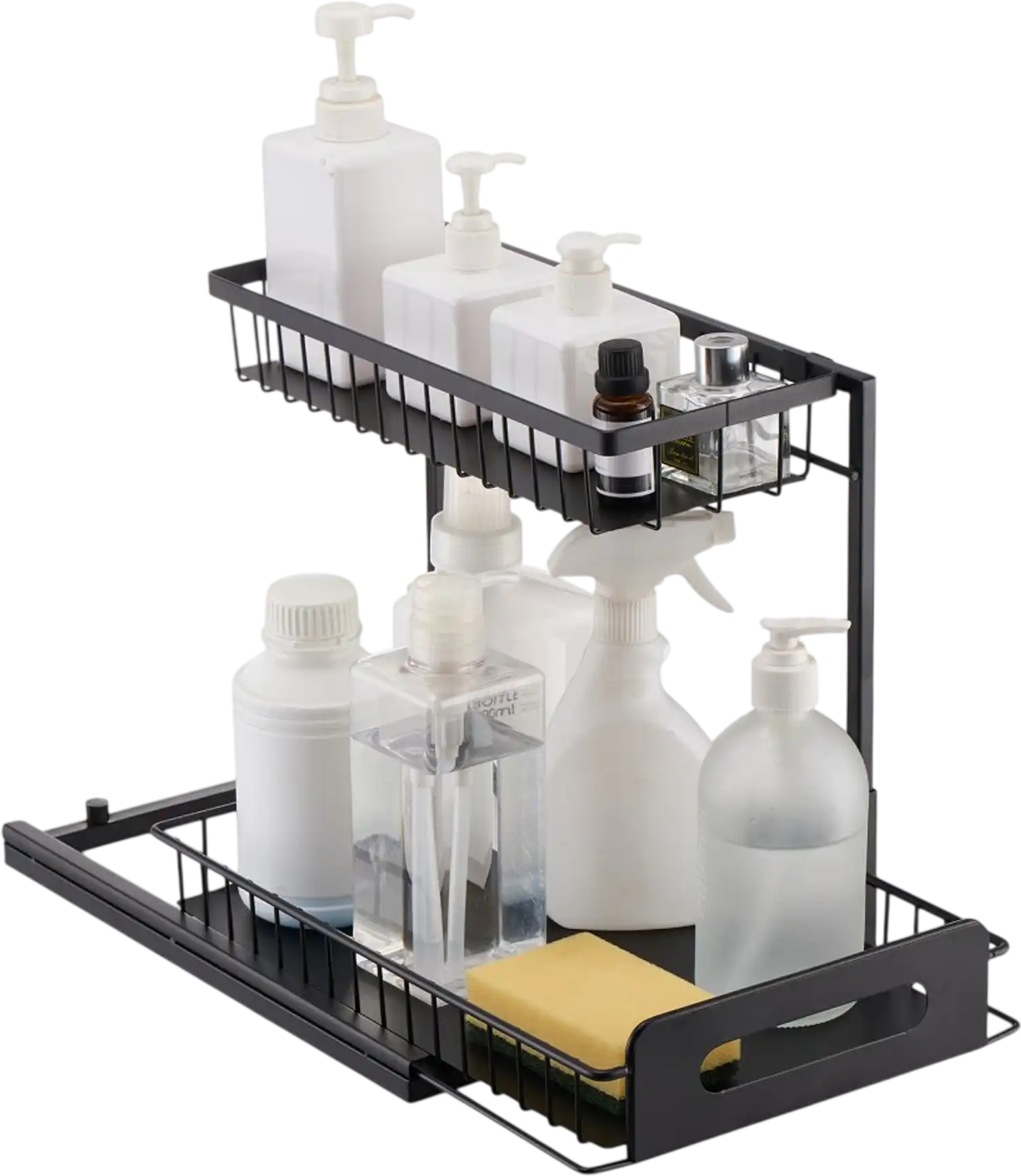 Vevor Pull-Out Cabinet Organizer 2-Tier Under Sink Wire Basket Shelf 10.7