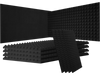 VEVOR Acoustic Foam Panels, 4 Pack 48 x 24 x 2 inches, Pyramid Designed Soundproof Wall Panels,Fire-Resistant Acoustic Panels,Sound Dampening Absorbing Panels for Studio Wall and Ceiling,Black